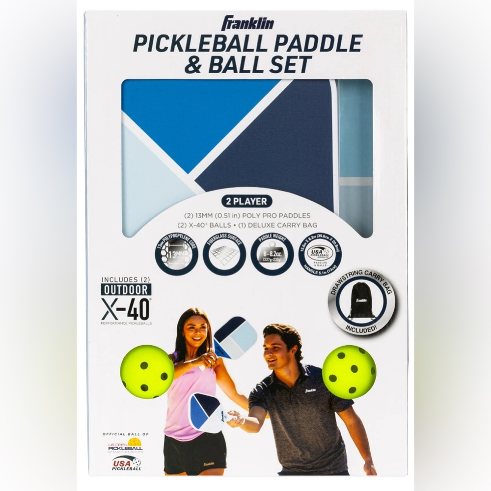 Franklin Sports 2-Player Pickleball Paddle Set (NEW in box)